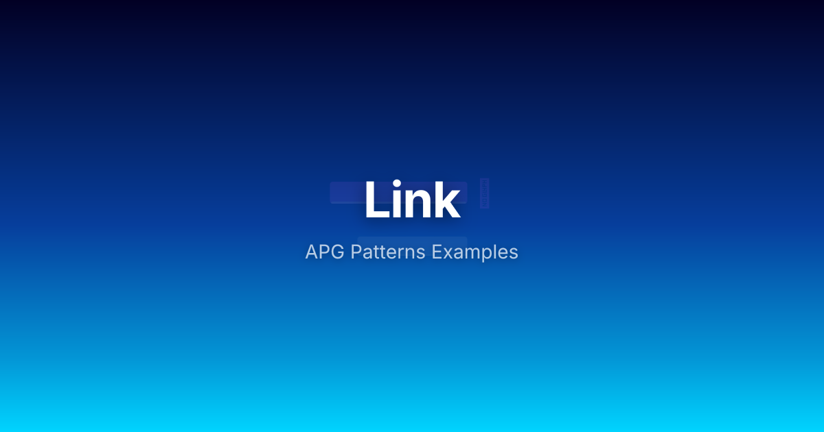 Link - React | APG Patterns Examples