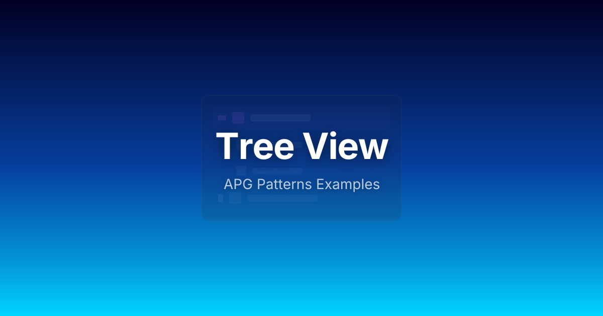 Tree View - React | APG Patterns Examples